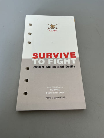 Survive To Fight CBRN skills & drills Army code 64358