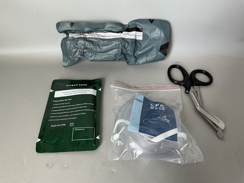 First Aid Kit Medic Trauma CPR Chest Seal Tuffcutts FFD
