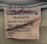 Olive Green Thermal Vest - Large