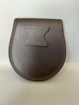 Royal Regiment of Scotland Brown Leather Sporran Purse (Y92)