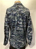 US Navy Issue Blue Digital Pattern Shirt - Medium Long USGI Used