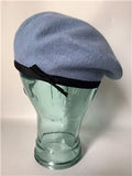 Military Light Blue Beret size 7 Fabric Headband (B) NEW