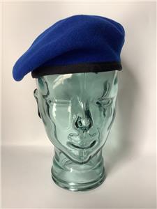 Signals Regiment Royal Blue Middle East Beret size 6 7/8th Fabric Band NEW