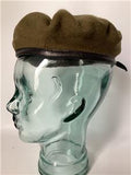 Military Khaki Beret size 6 7/8 Leather Headband NEW