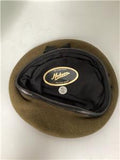 Military Khaki Beret size 6 7/8 Leather Headband NEW