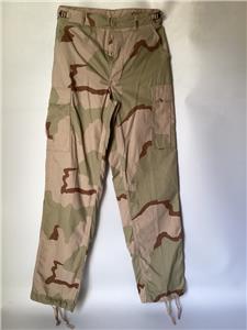 US Army Issue Trousers Three Colour Desert Camouflage - Size Small Long USGI