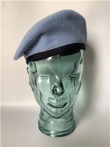 Military Light Blue Beret size 7 Fabric Headband (A) NEW